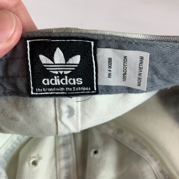 Adidas Unisex Gray White Taupe Tie Dye Relaxed Fit Strapback Adjustable Hat - Picture 5 of 5